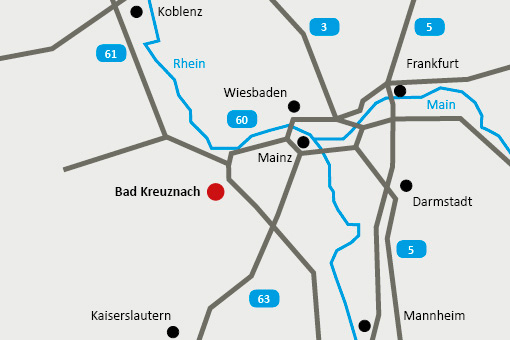 Karte Bad Kreuznach